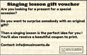 vocal coaching gift voucher